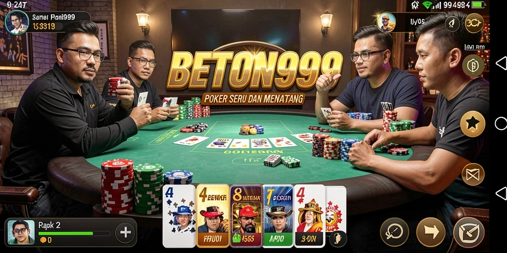 Gameplay Poker seru dan penuh strategi di BETON999.