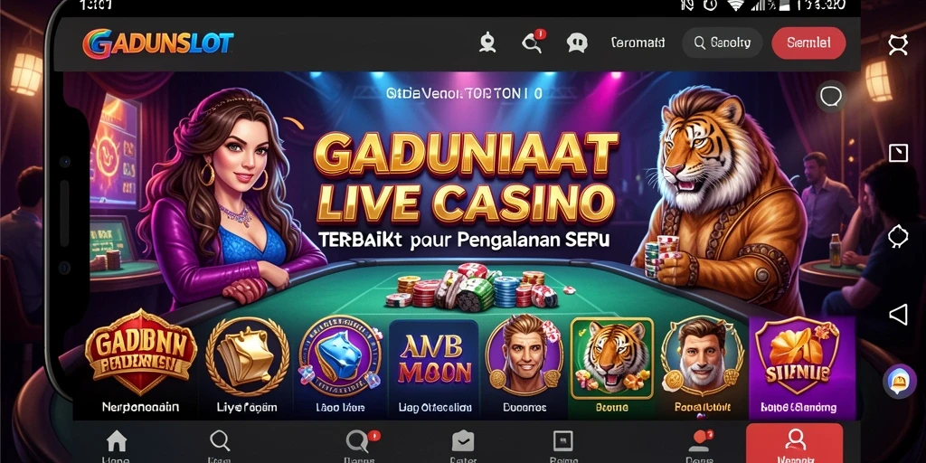 Tampilan gameplay GADUNSLOT yang menarik dan interaktif.