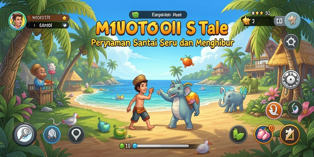Tampilan gameplay MIOTOTO yang cerah dan menarik.