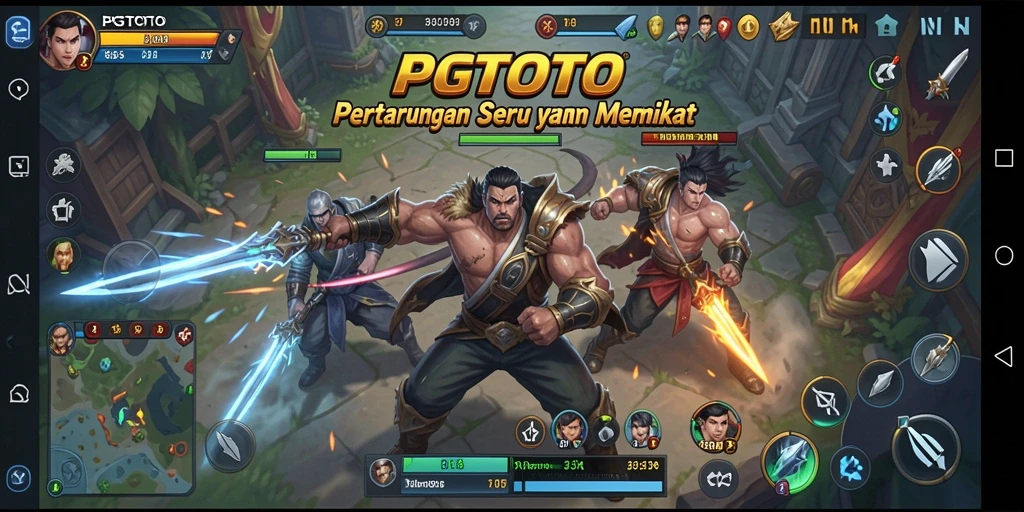 Tangkapan layar menampilkan aksi pertarungan seru di PGTOTO.