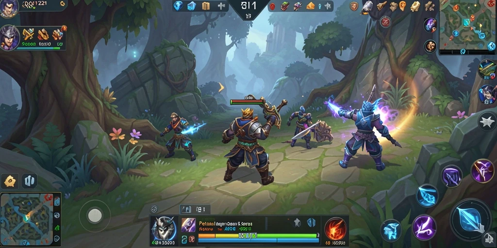Tampilan dalam permainan ARPG yang penuh aksi dan tantangan.