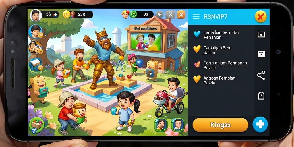 Screenshot gameplay RSNVIP7 yang menampilkan tantangan seru dalam puzzle.