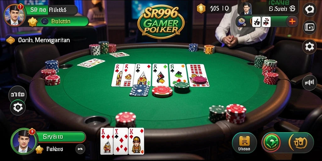 Tampilan gameplay Poker yang menarik dan interaktif di SR996.