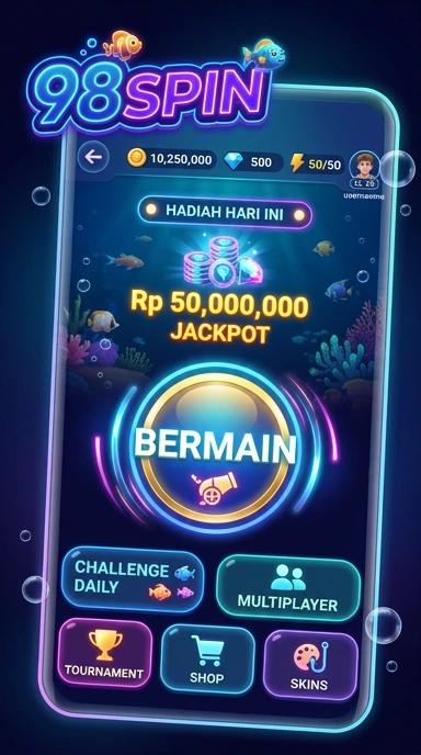 Tampilan antarmuka pengguna 98spin yang intuitif dan menarik.